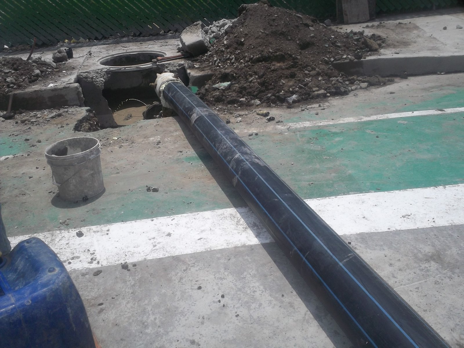 Instalación de tubo PAD de 12 pulgadas
